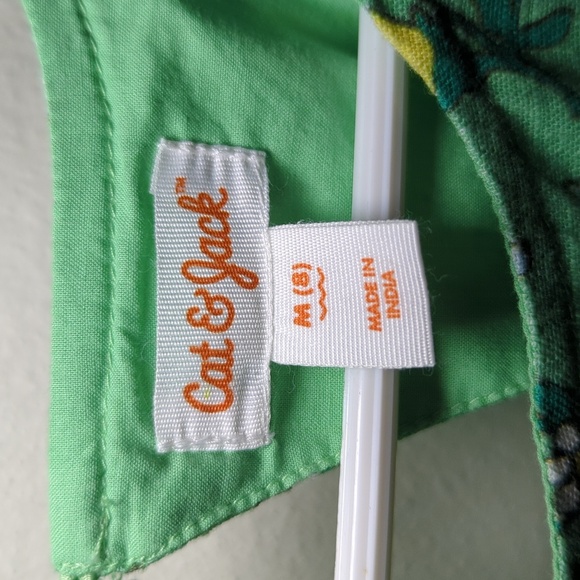 Cat & Jack Green Floral Tiered Maxi Dress Retro Boho Girls Size M 8 - Picture 2 of 5